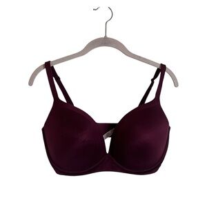 ♥️Victoria’s Secret Maroon/Wine Body by Victoria No Wire Bra Full Cup Size 36DDD